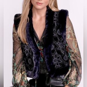 Johnny Was Morningside Silk-Blend Vest